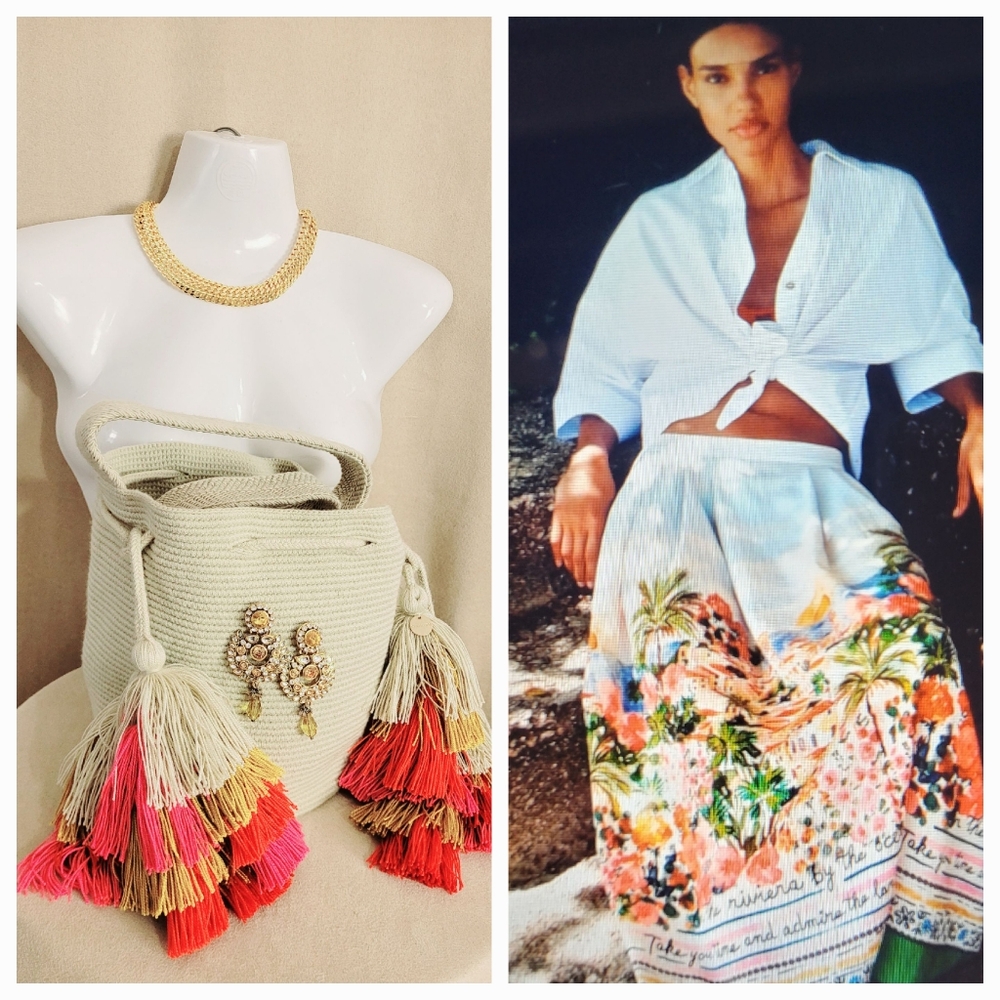 Woven BEACH Bag / CHILA BAGS - Picture 3 of 9